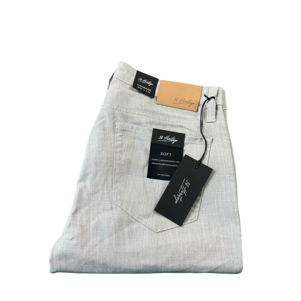 34 Heritage Courage Soft Gray Knit Jeans Size 34x34 NWT
